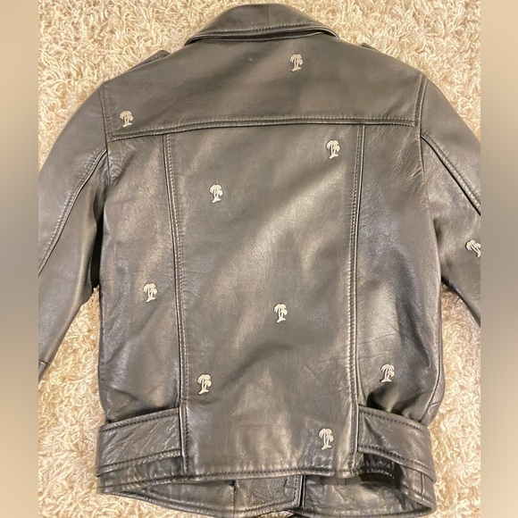 All saints palm tree black
leather jacket Jacket size XS - Picture 9 of 9